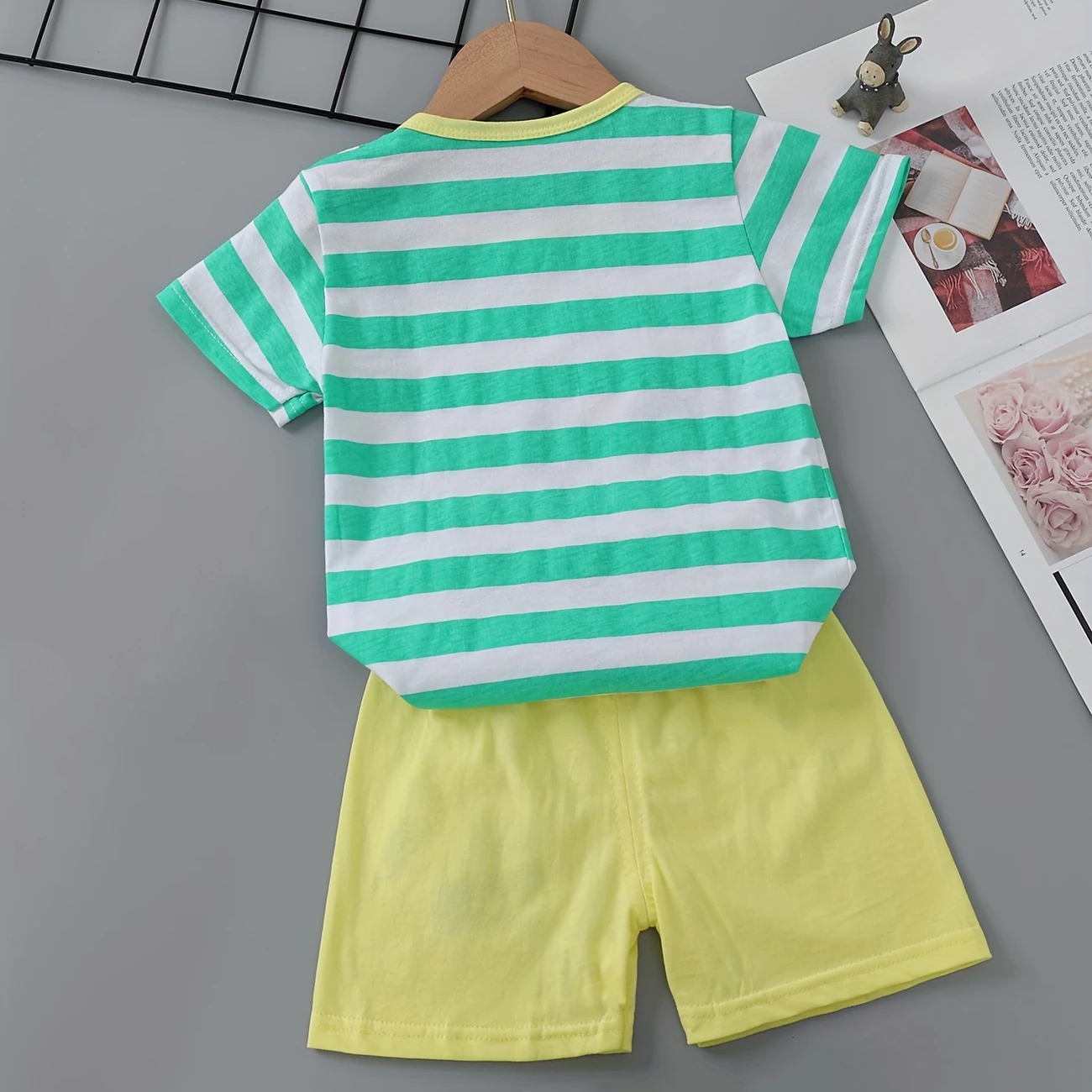 Boys' 2-Piece Cotton Lion & Crocodile Print T-Shirt& Shorts - Summer outfit