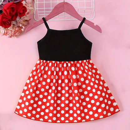 Charming Baby Girl Red Polka Dot Summer Dress