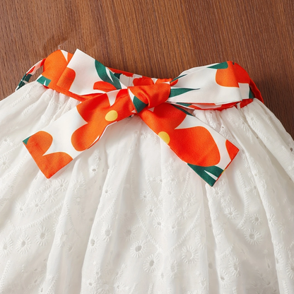 Girls' Summer Lace Strap Skirt Set – Cute & Casual